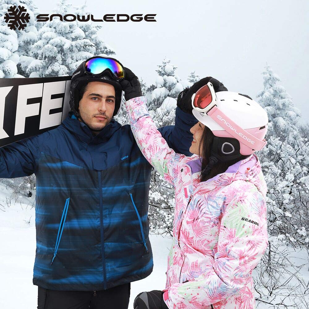 HUBO SPORTS goggles worn by skier on snowy slope illustrating clear vision benefit