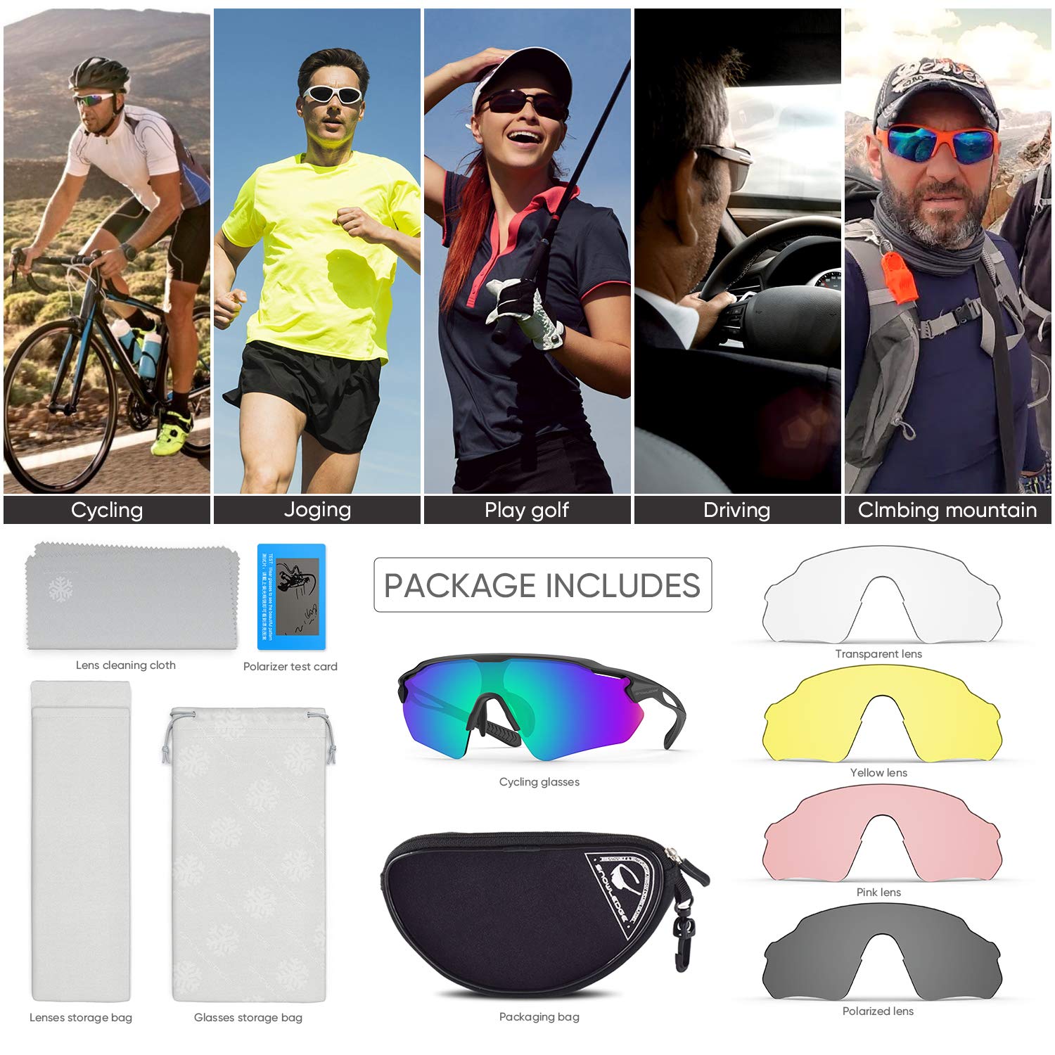 HUBO SPORTS sunglasses next to a smartphone for size-scale and portability