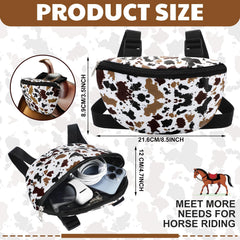 Huhumy cow print close-up showing fabric texture and durable waterproof finish