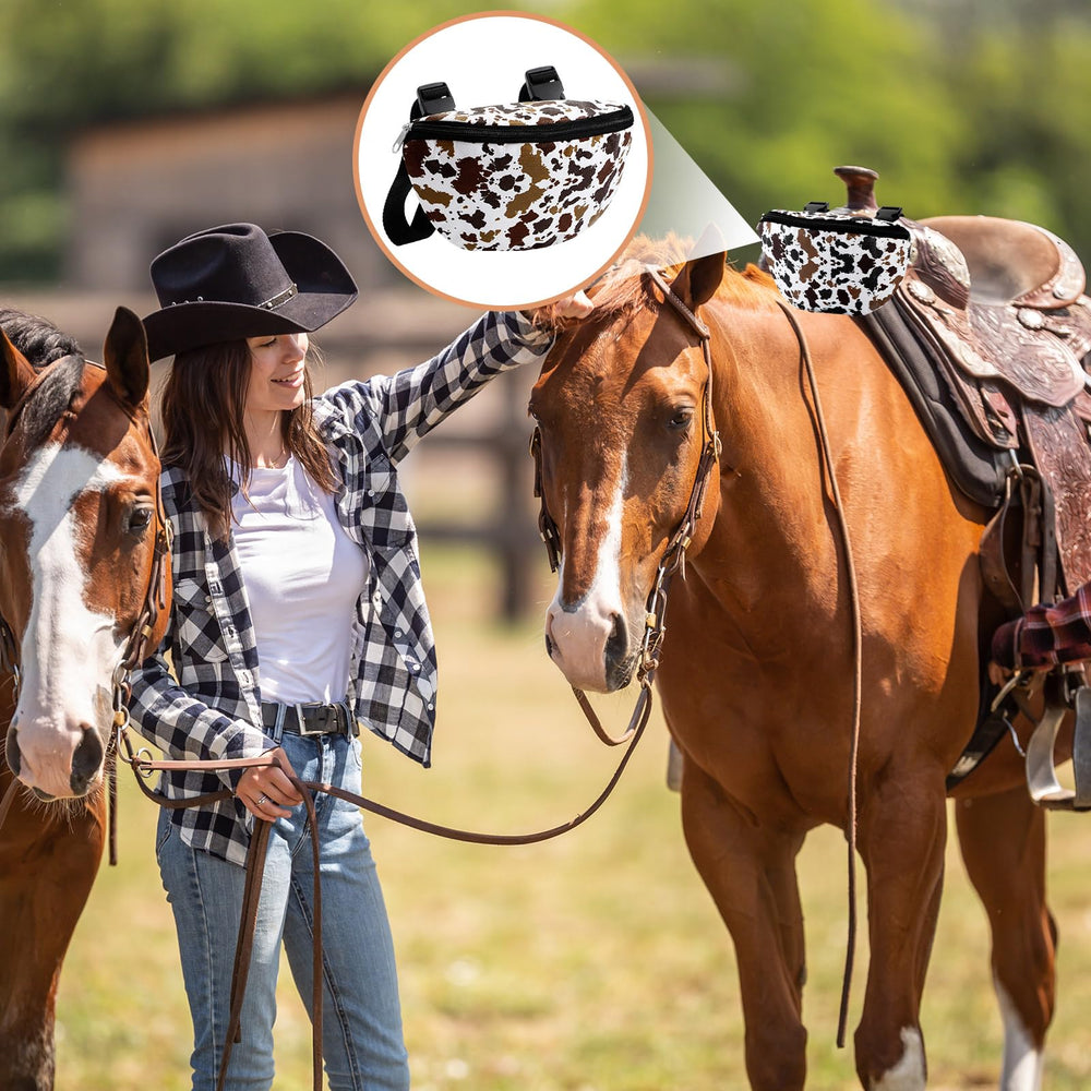 Huhumy lifestyle trail ride setting shows stylish pouch and hands-free convenience