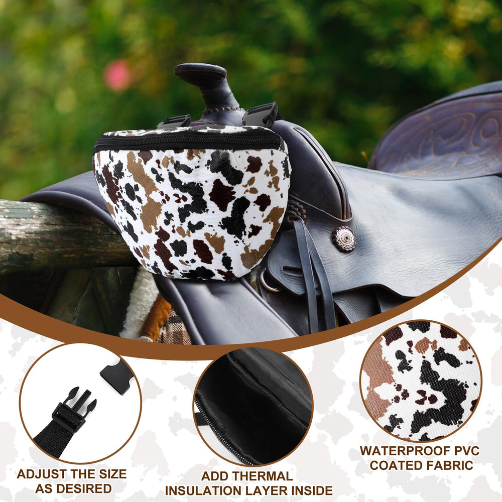 Huhumy pouch attached to saddle in use keeps essentials reachable and secure