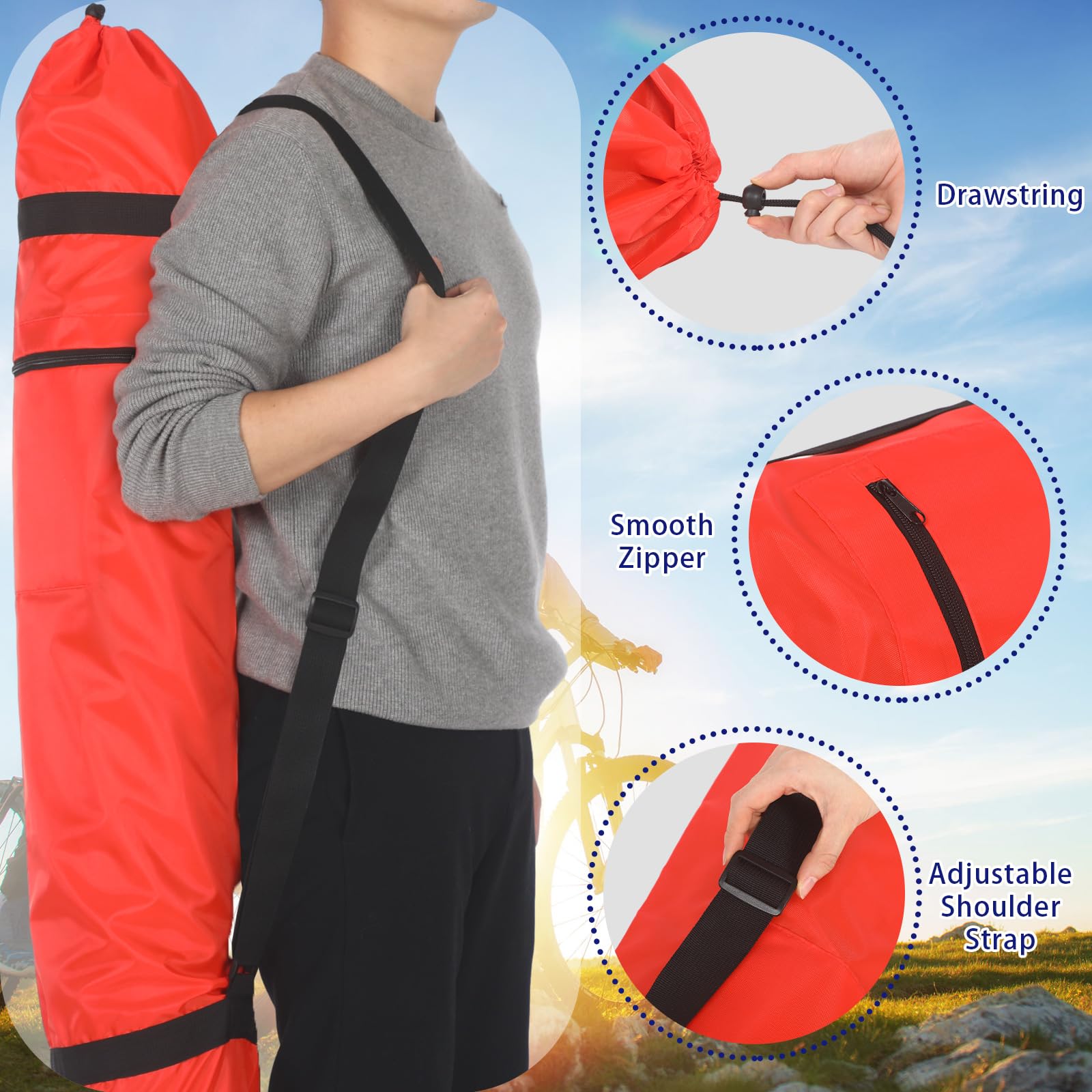 Huhumy adjustable shoulder strap and exterior pocket for hands-free convenience