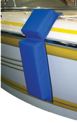 Hull Hugr contour fender attached to boat while docking providing stable hull protection