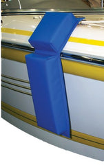 Hull Hugr contour fender attached to boat while docking providing stable hull protection
