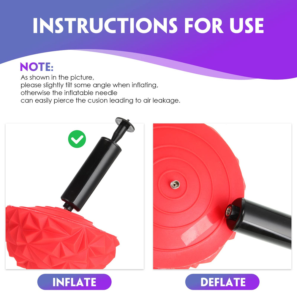 Hungdao removable-needle pump detail stored in handle for safe transport and easy inflation