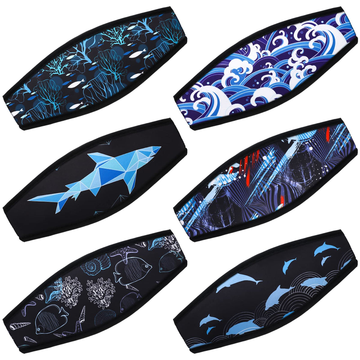 Hungdao front packaging with six strap covers showing variety and ready to use