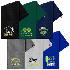 HunnmingRe front pack of six dinkball towels showing value and readiness