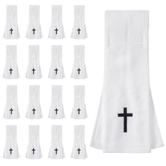 HunnmingRe front view of 16-pack towel packaging showing quantity and cross design for team use