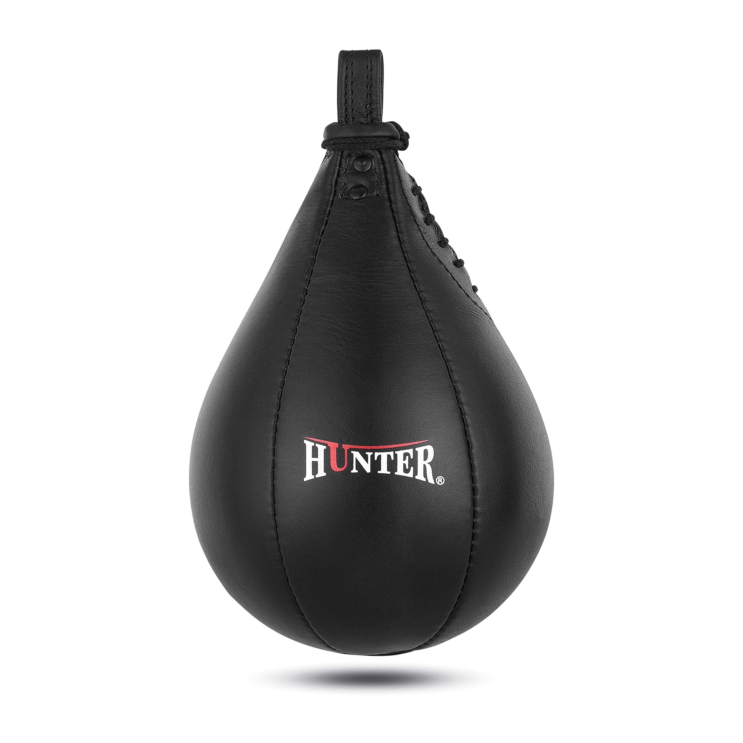 HUNTER leather close-up showing cowhide grain and durability benefit