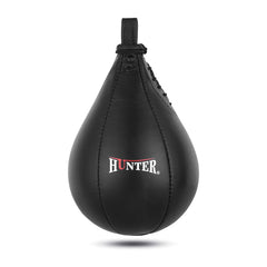 HUNTER leather close-up showing cowhide grain and durability benefit