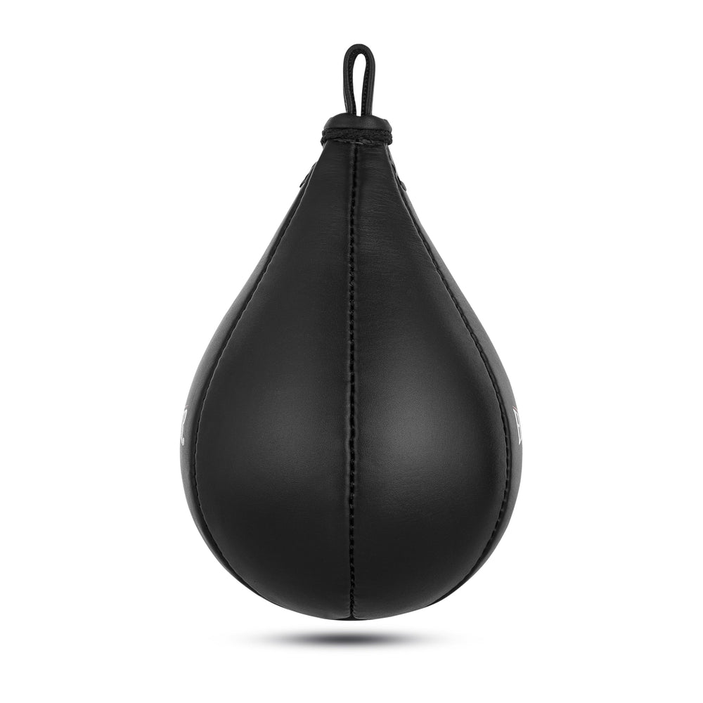 HUNTER speed bag inflation valve closeup showing latex bladder access for precise rebound tuning