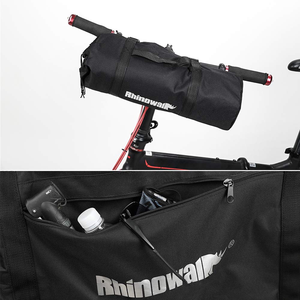 HUNTVP bag with a folding bike inside demonstrating secure transport