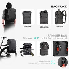 HUNTVP detachable inner bag open, organized interior for easy access and protection