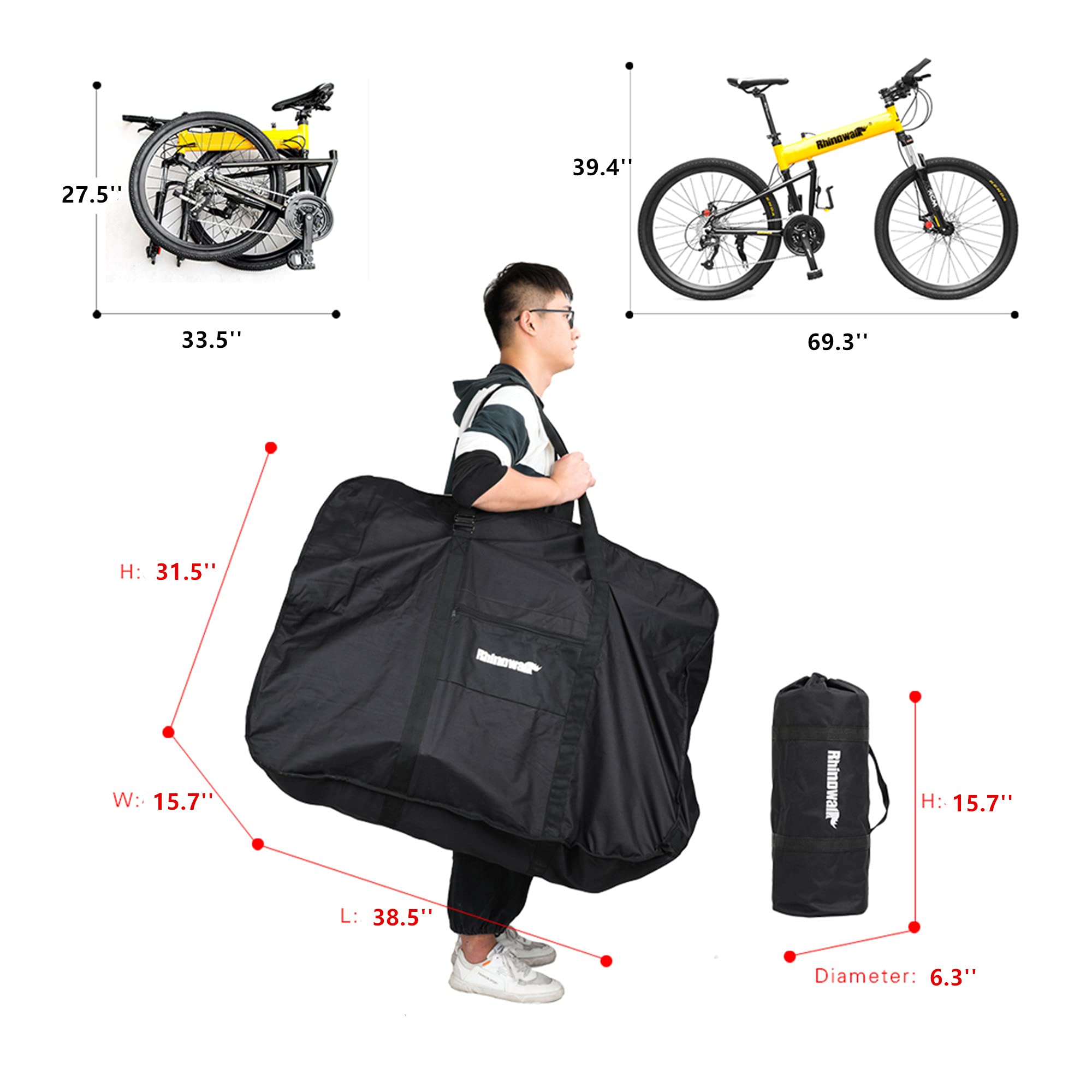 HUNTVP folded storage pouch compact for easy packing and carrying