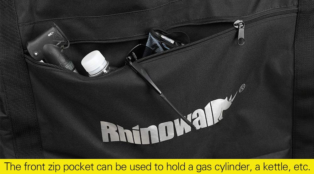 HUNTVP bag next to hand for scale with shoulder strap for comfortable carry