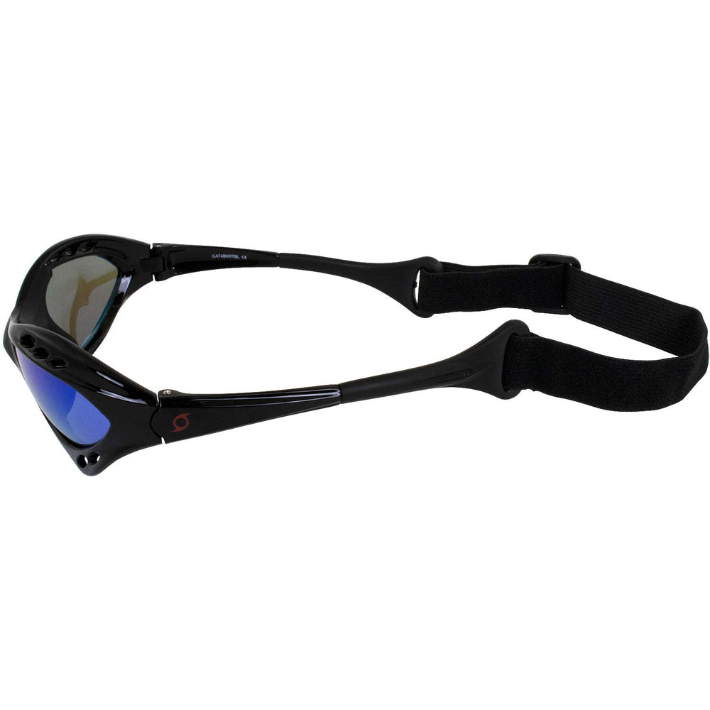 Hurricane Eyewear adjustable strap and buckle detail for secure, customizable fit