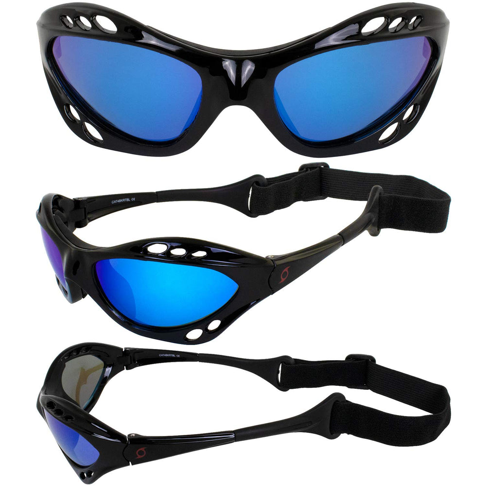 Hurricane Eyewear floating on water to show TPX buoyant frame and easy retrieval