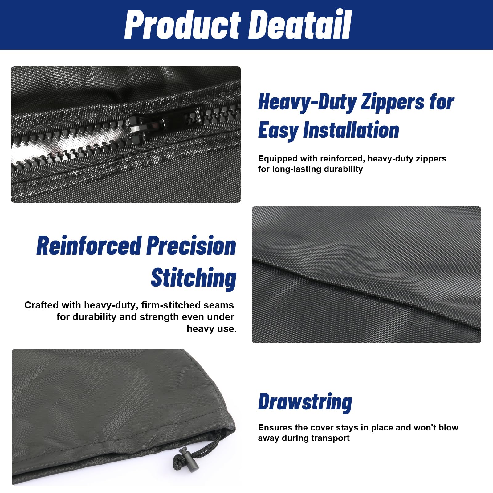 HWEIUA boot covering folded Bimini top demonstrating weather protection