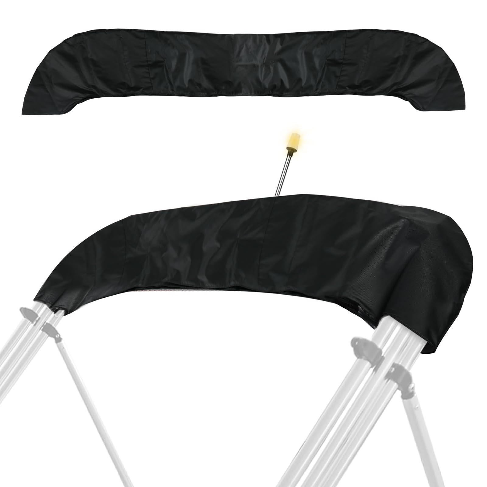HWEIUA front view of oversize bimini boot cover showing full-fit protection