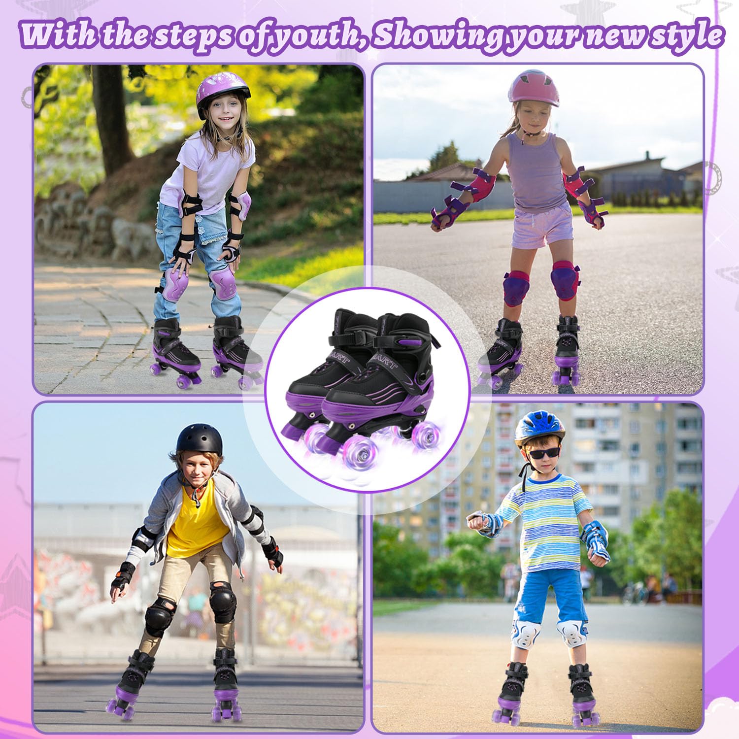 HXWY child wearing skates outdoors showing confidence and active play