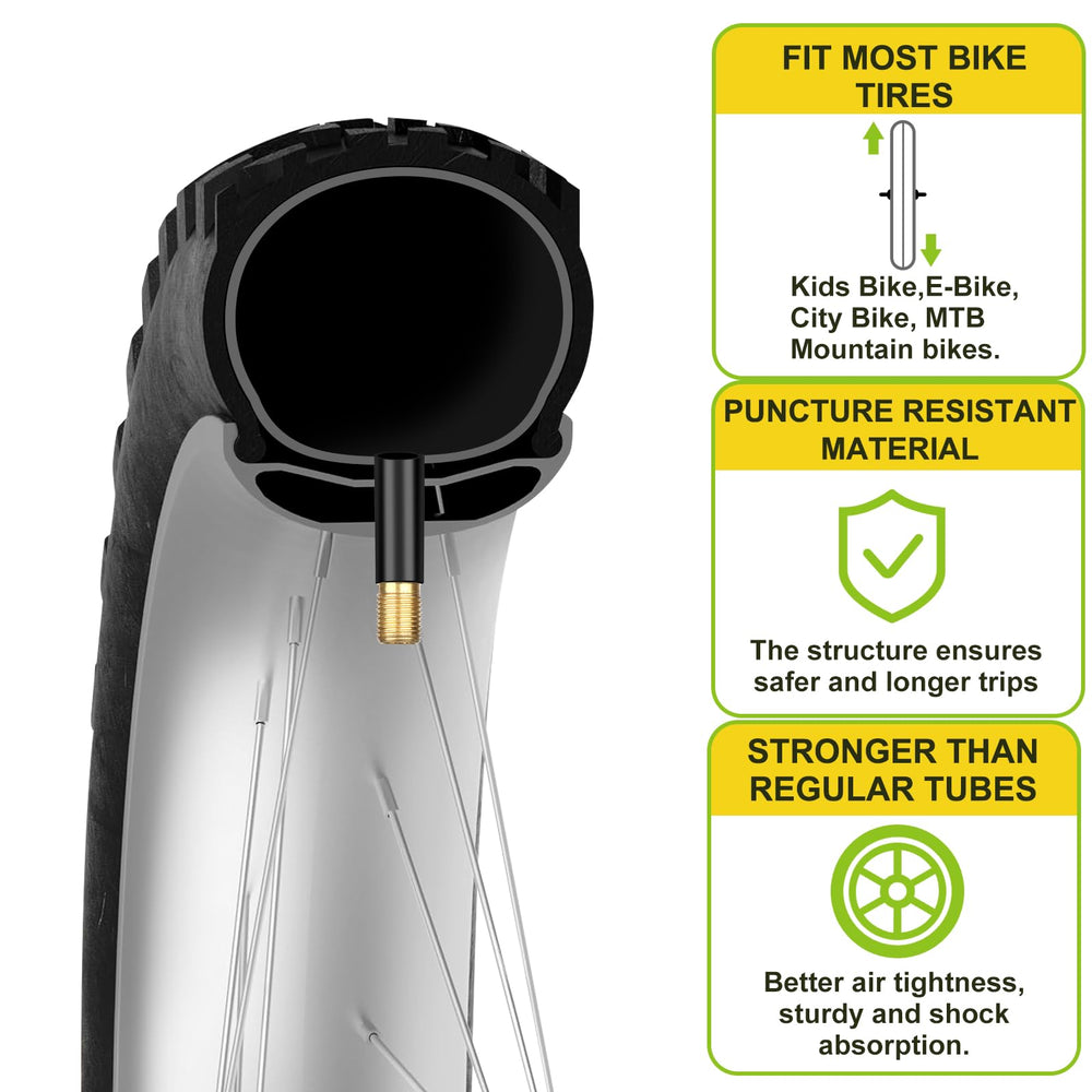 Hydencamm inner tube seated inside tire illustrating correct fit