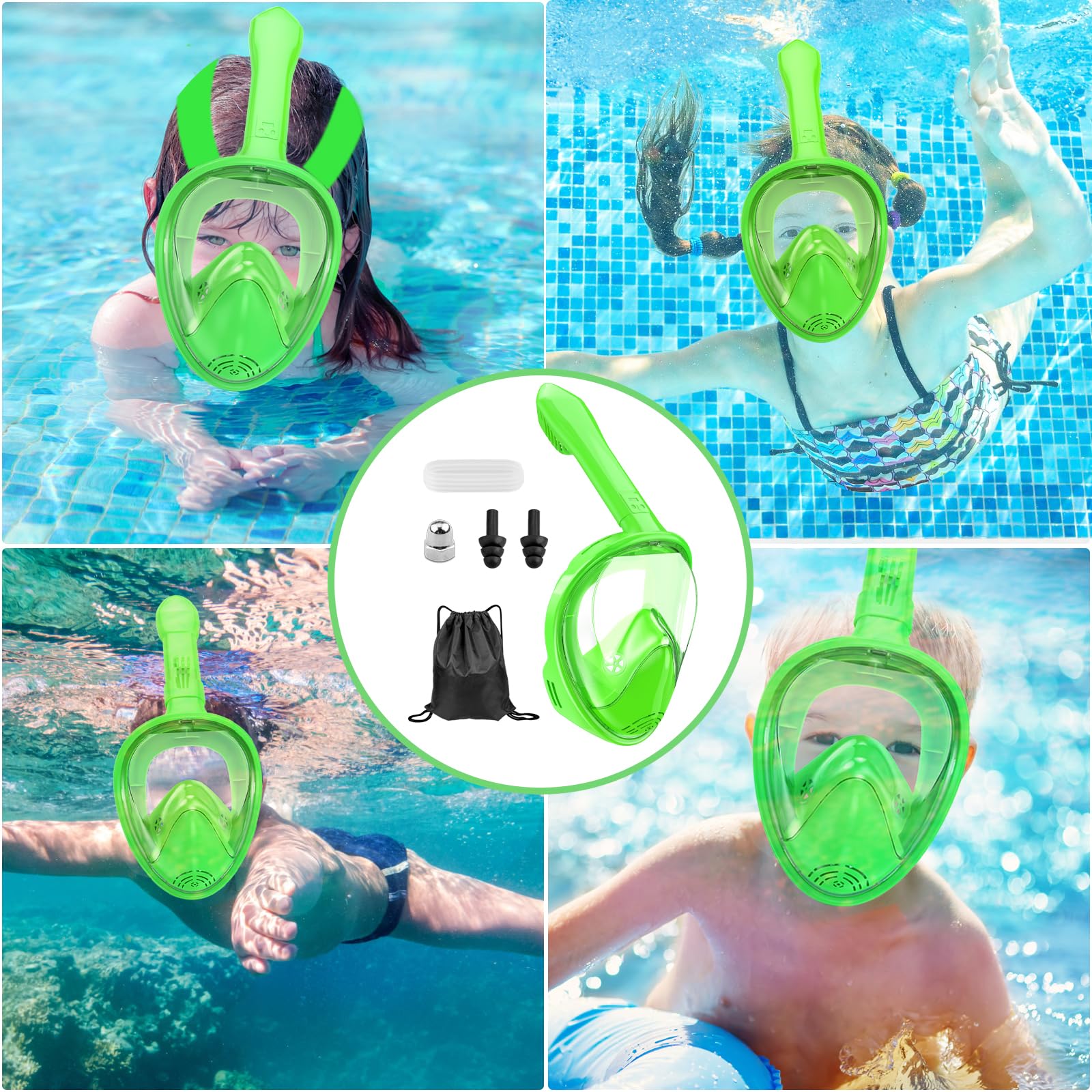 Hydiview flat lens reflection underwater showing panoramic view and improved visibility