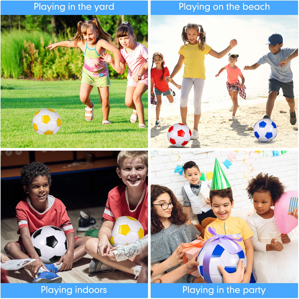 HyDren kids playing in backyard using size 2 balls for safer beginner drills