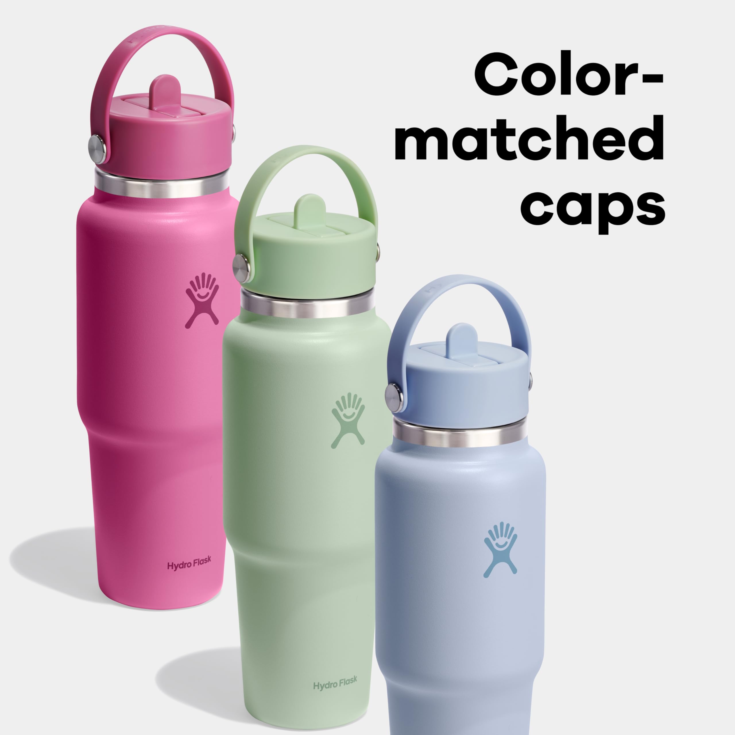 Hydro Flask disassembled cap and straw ready for dishwasher showing easy-clean benefit