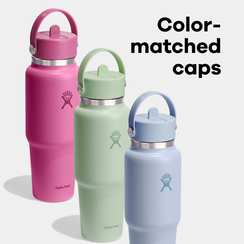 Hydro Flask disassembled cap and straw ready for dishwasher showing easy-clean benefit