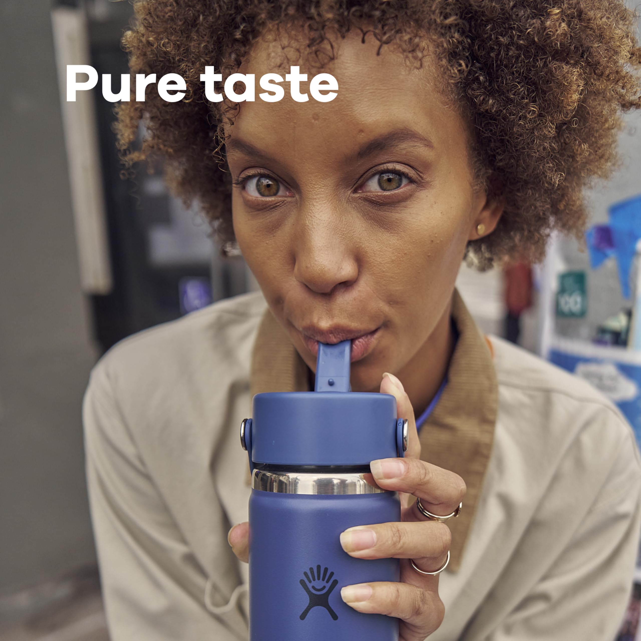 Hydro Flask seated in a bottle boot showing improved grip and protection benefit