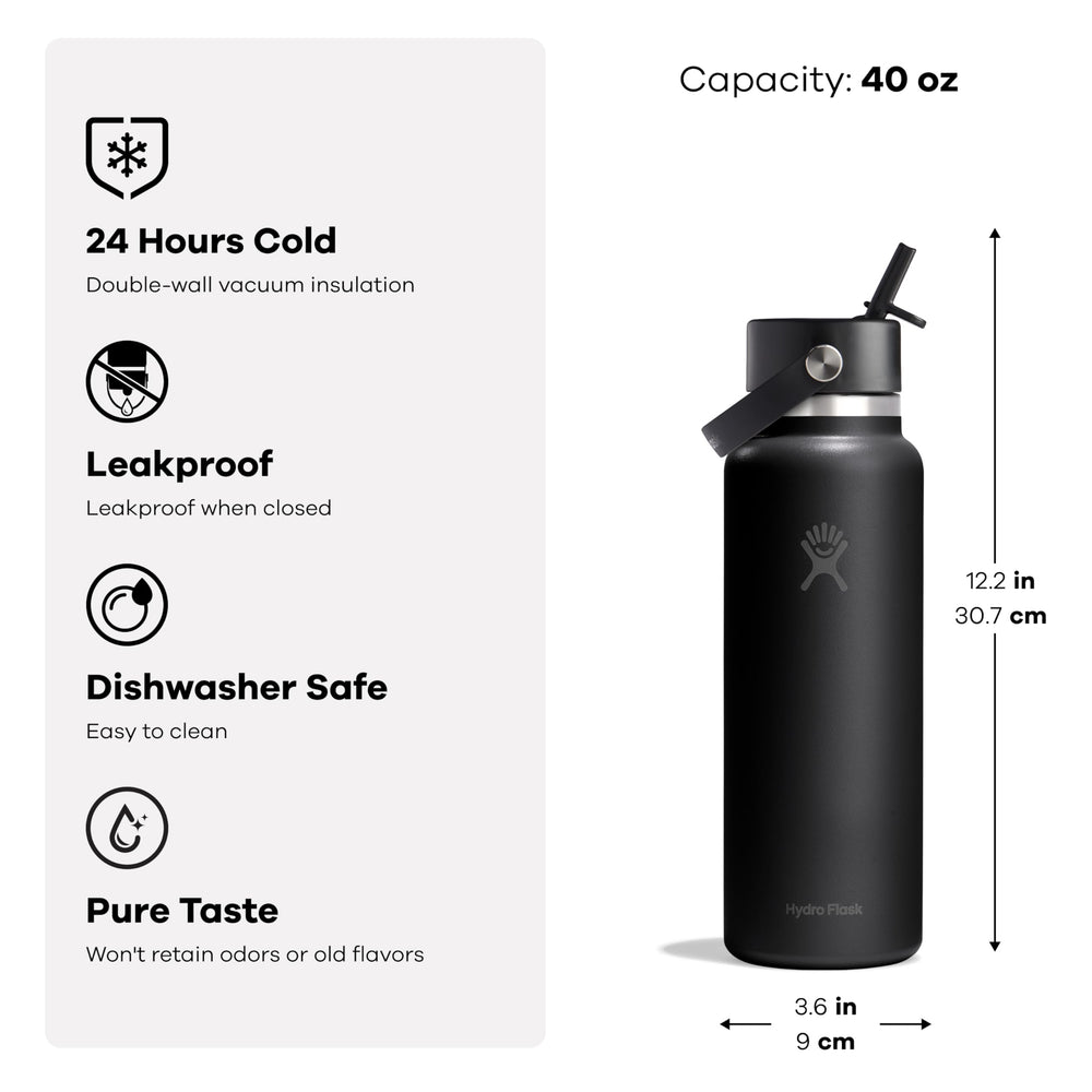 Hydro Flask wide mouth filled with ice showing extended cold retention benefit