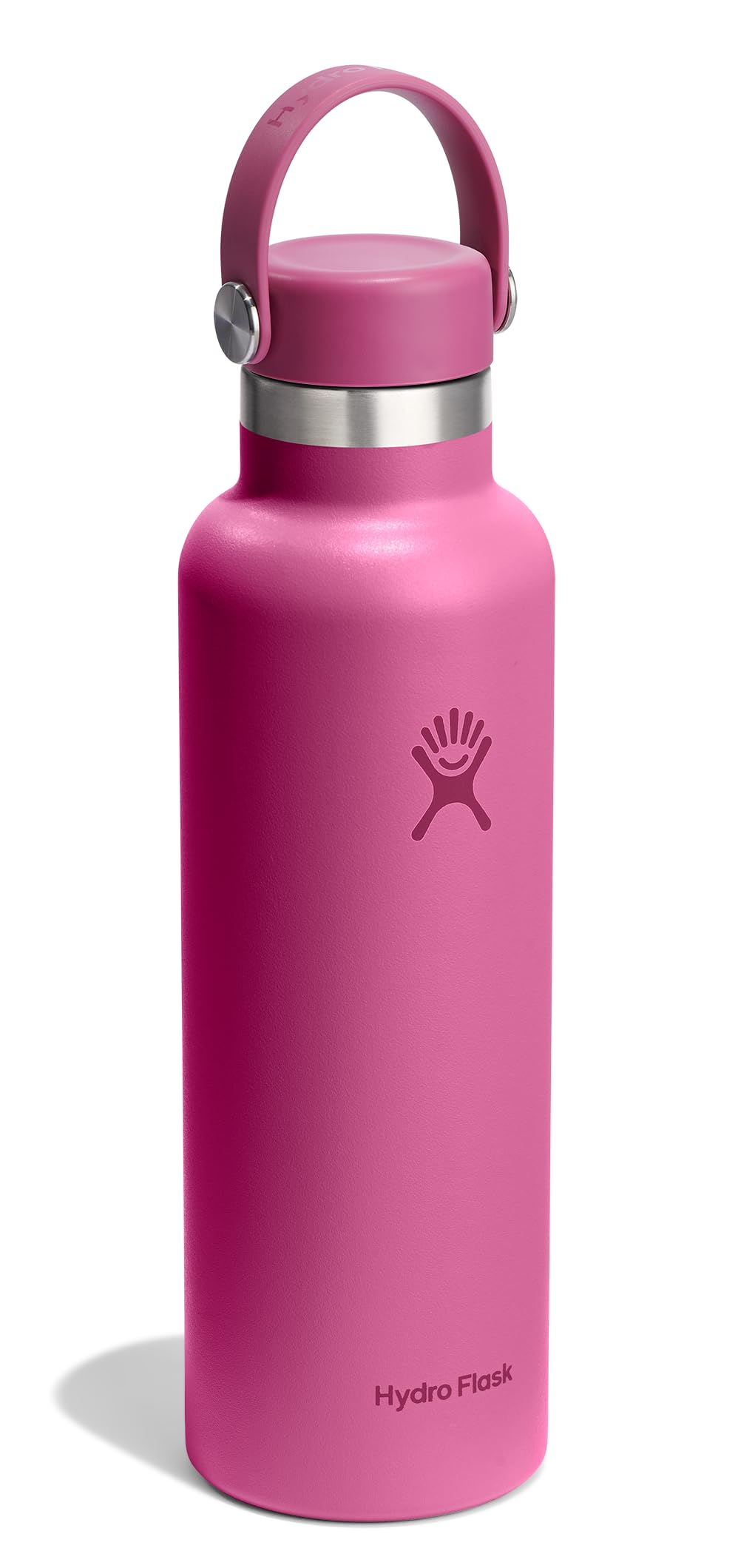Hydro Flask flex cap closeup highlighting leakproof seal and comfortable handle for carrying