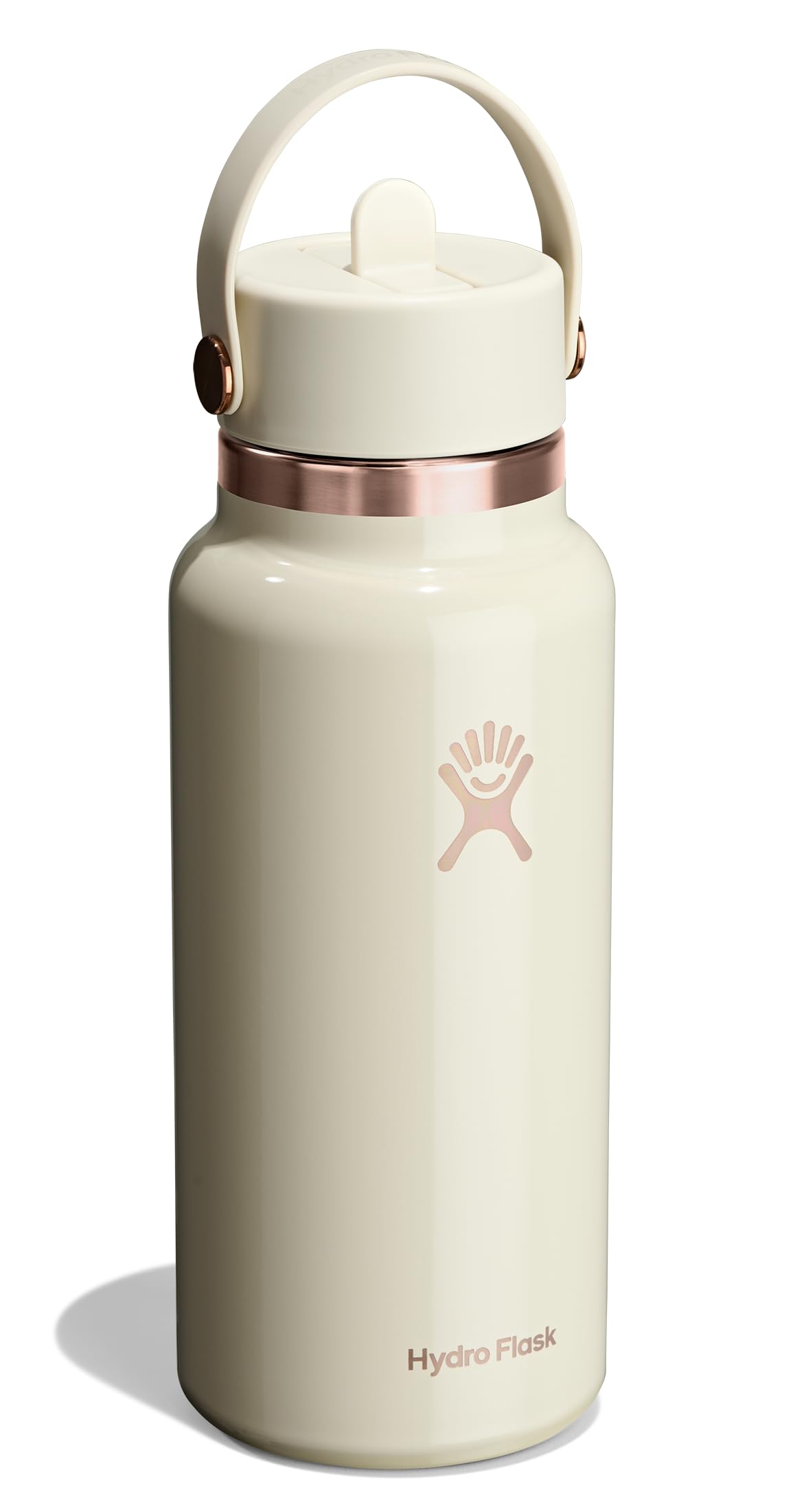 Hydro Flask flex straw lid detail showing flip straw and leakproof closure for easy sipping