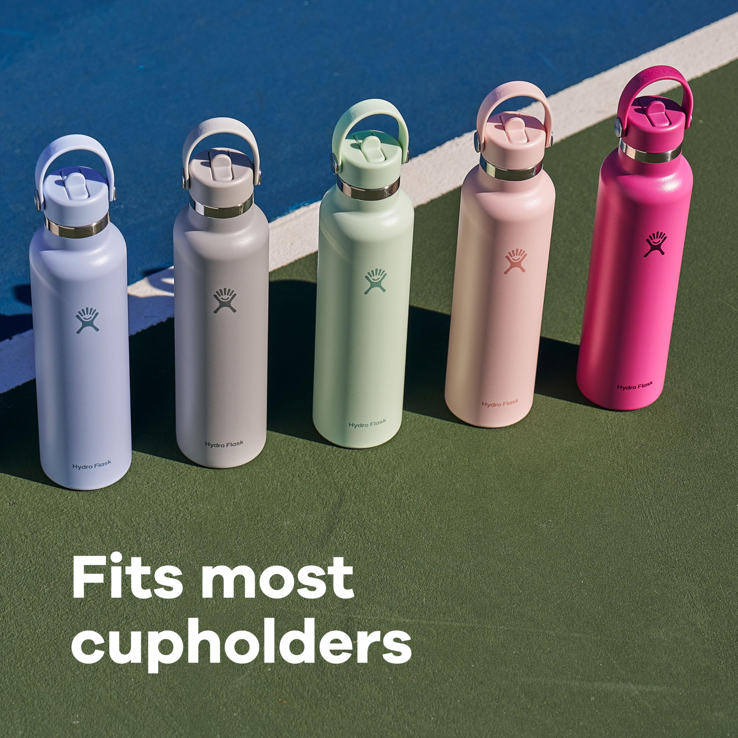 Hydro Flask held in hand mid-sip showing convenient one-handed access benefit