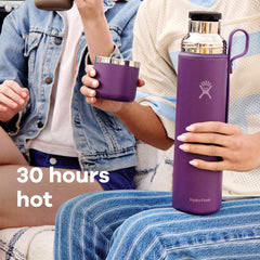 Hydro Flask silicone handle closeup offering comfortable grab benefit