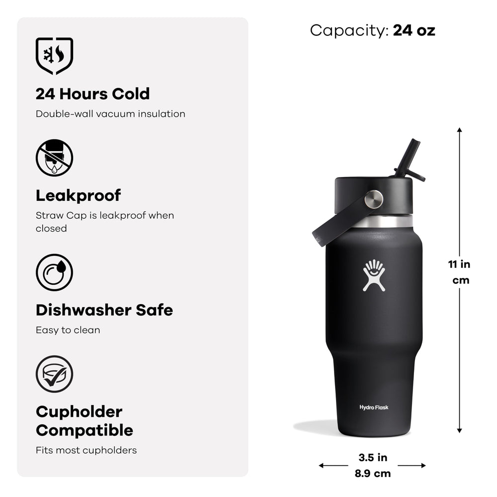 Hydro Flask stainless interior close-up showing pure-taste, no-flavor-transfer benefit