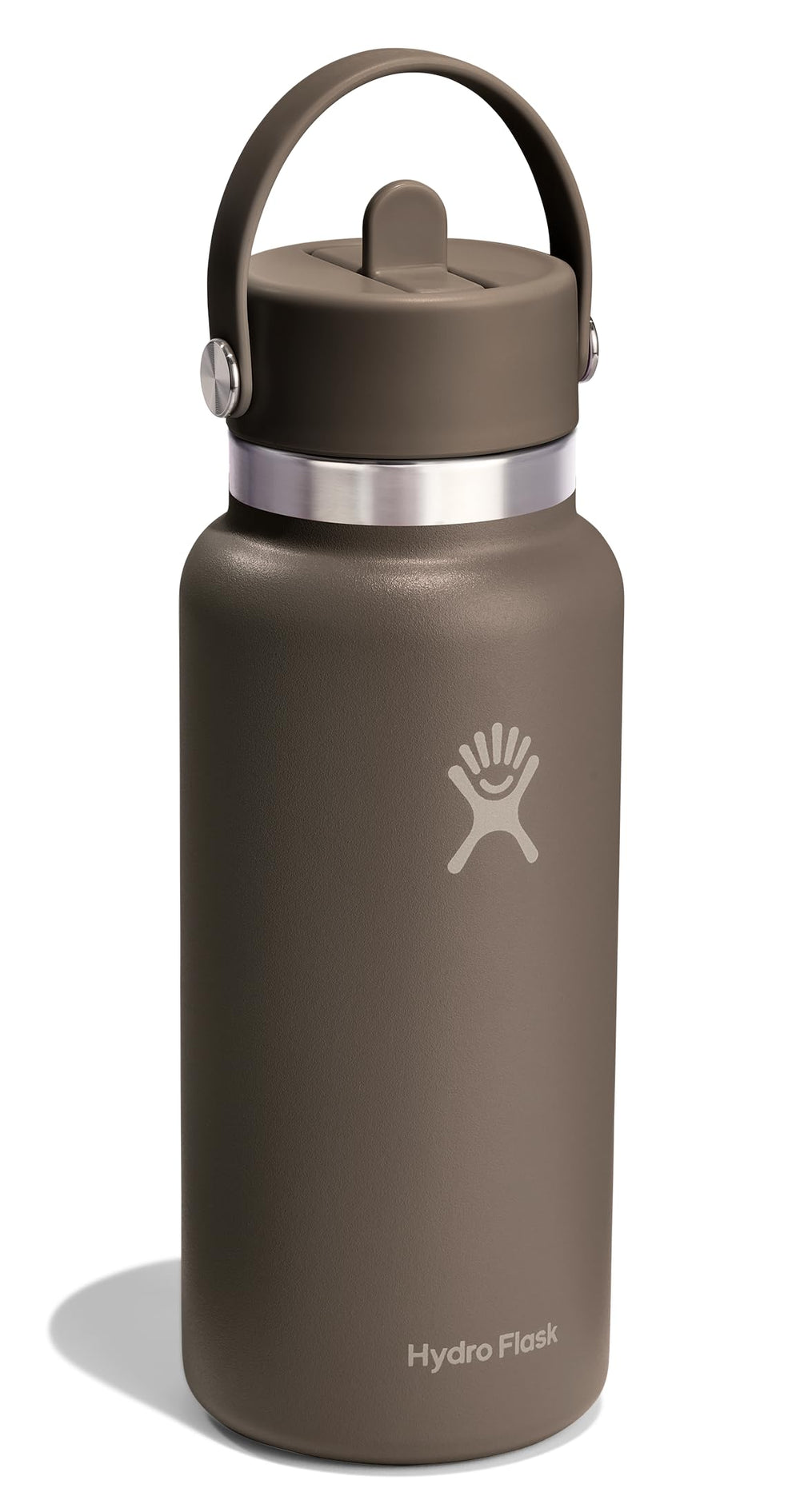 Hydro Flask wide mouth with ice cubes, brand keeping drinks colder longer