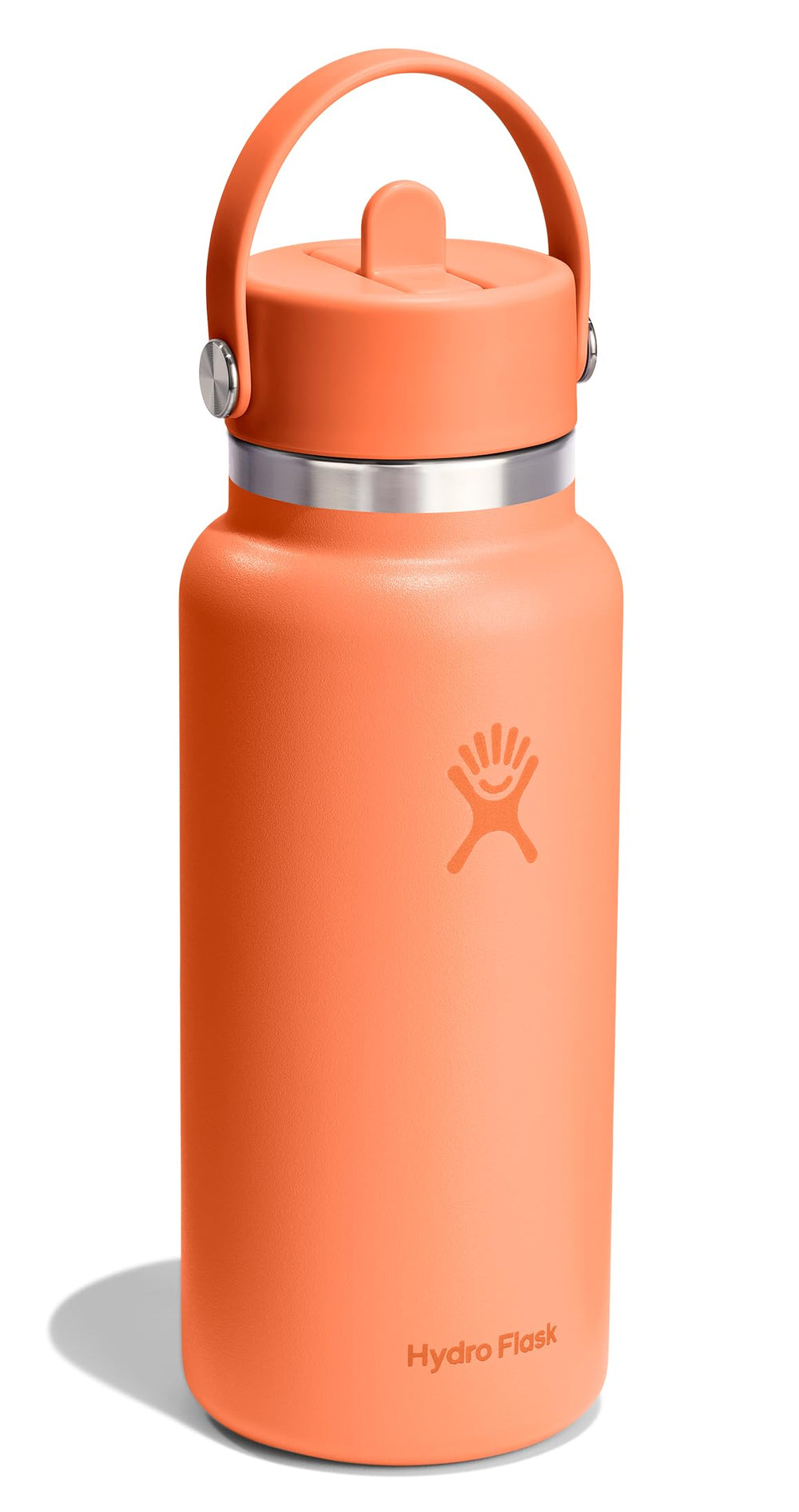 Hydro Flask close-up of wide mouth flex straw cap highlighting leakproof feature