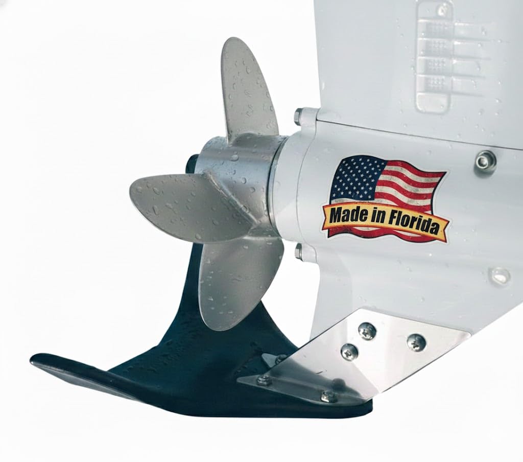 Hydro-Shield front profile view showing skeg-mounted foil and improved lift