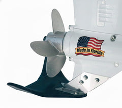 Hydro-Shield front profile view showing skeg-mounted foil and improved lift
