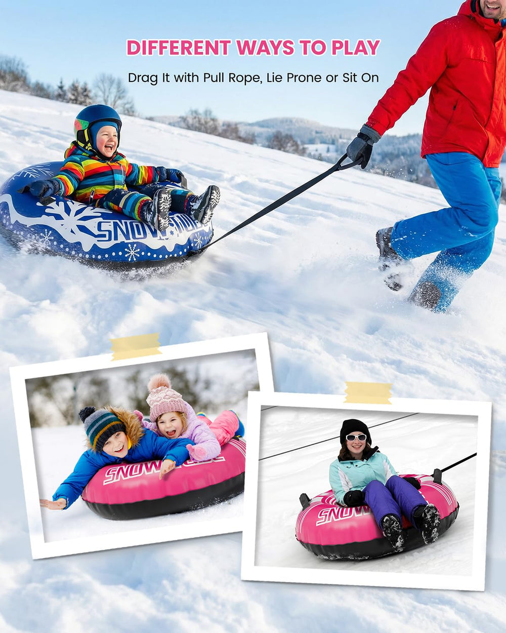 Hyfoo size comparison with adult and child to show 48-inch capacity and shared use
