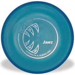 Hyperflite K-10 Jawz front view showing durable disc and bright color benefit