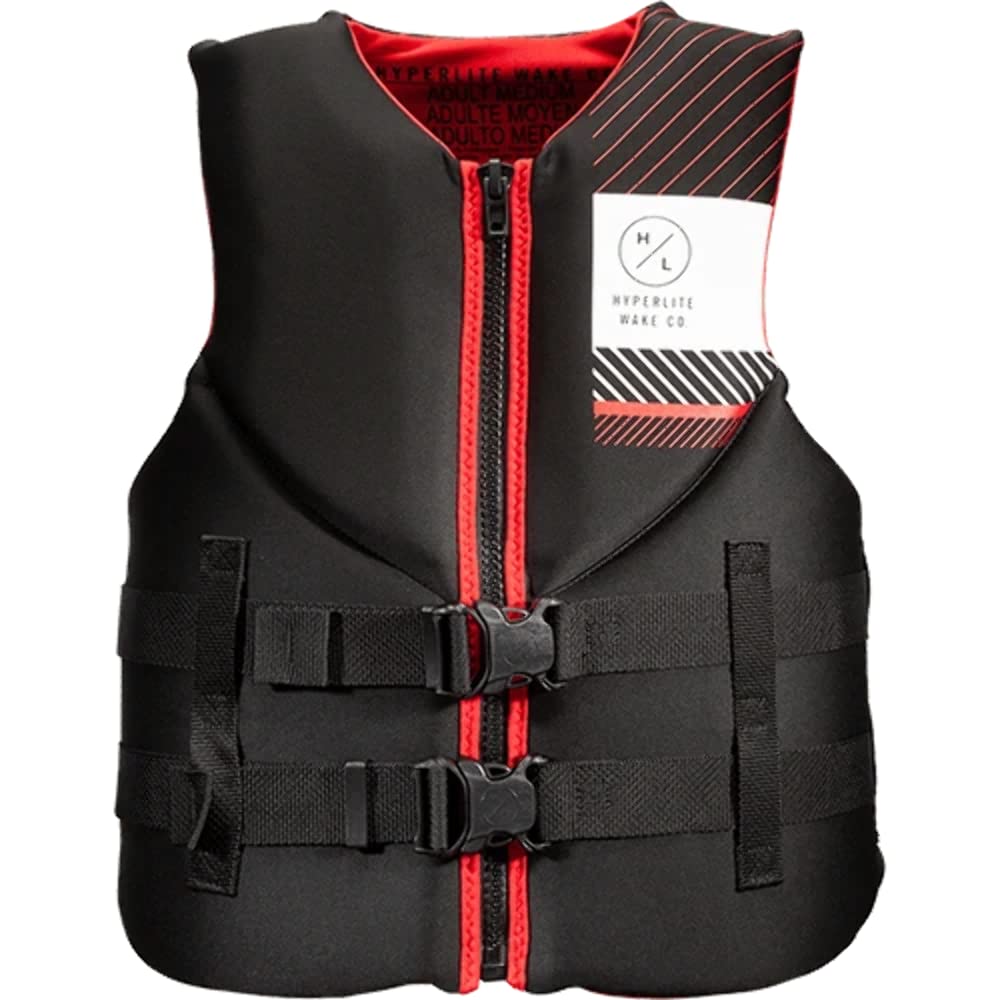 Hyperlite Indy CGA vest front view showing secure fit and approved safety