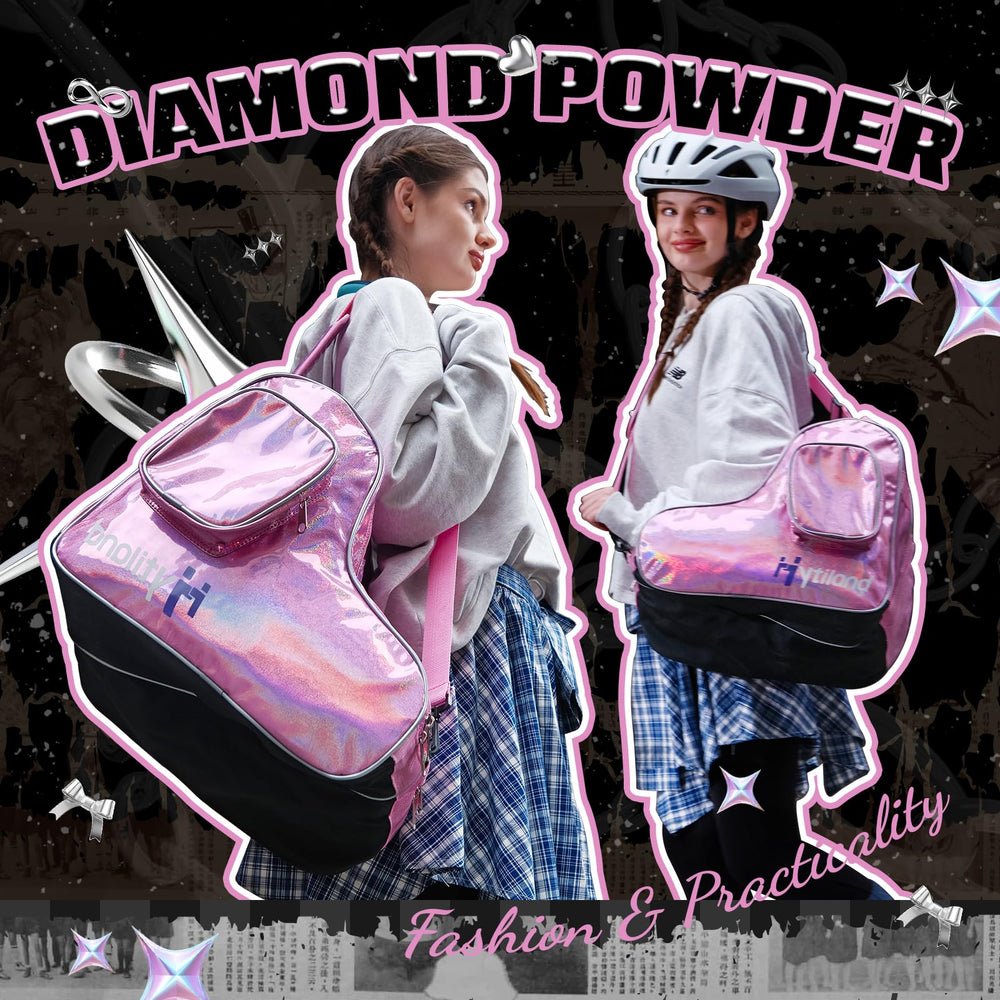 Hytiland bag at rink with skates ready showcasing fashion and practical use