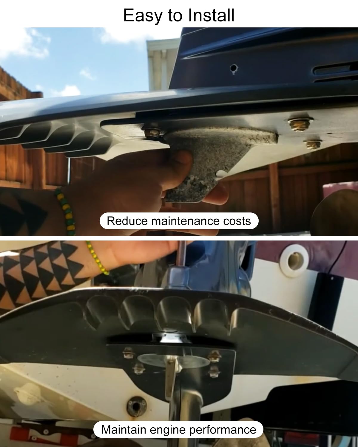 HZSIFU installed on boat near dock illustrating dependable corrosion protection in use