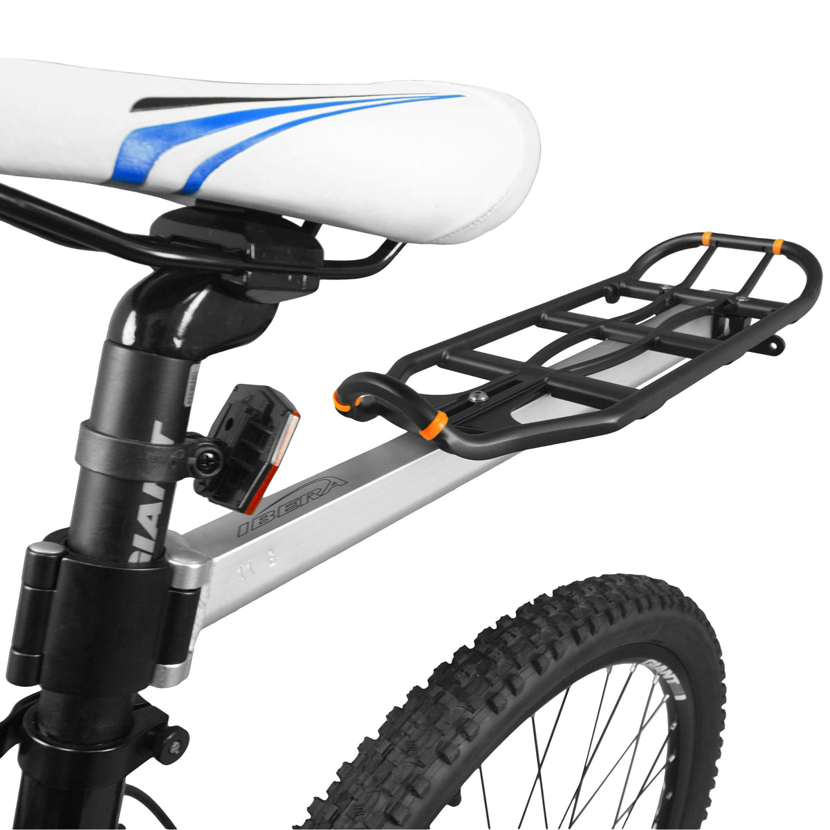 Ibera front view assembled rack showing stable platform and storage benefit
