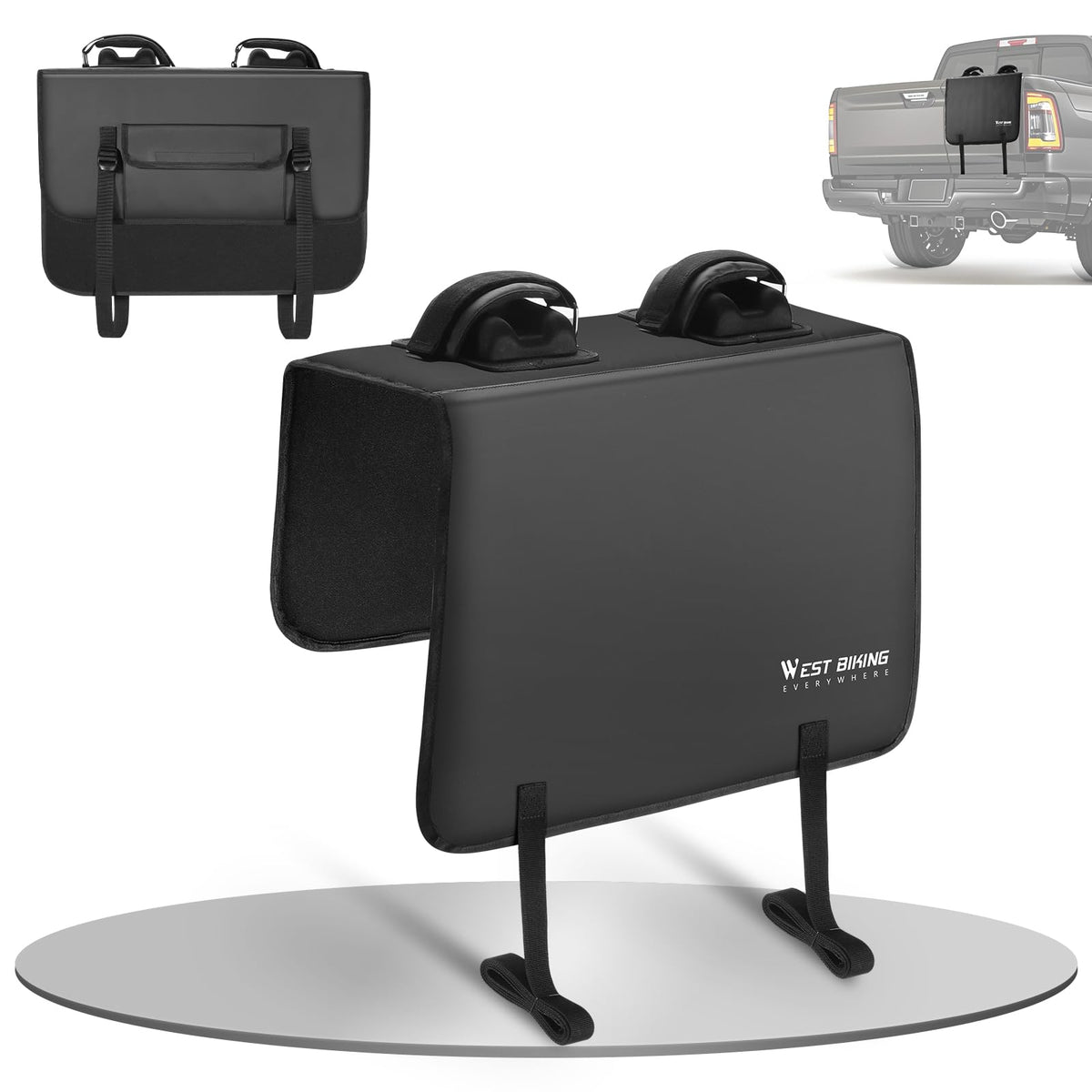 ICOCOPEO front view of tailgate pad showing full coverage and protection