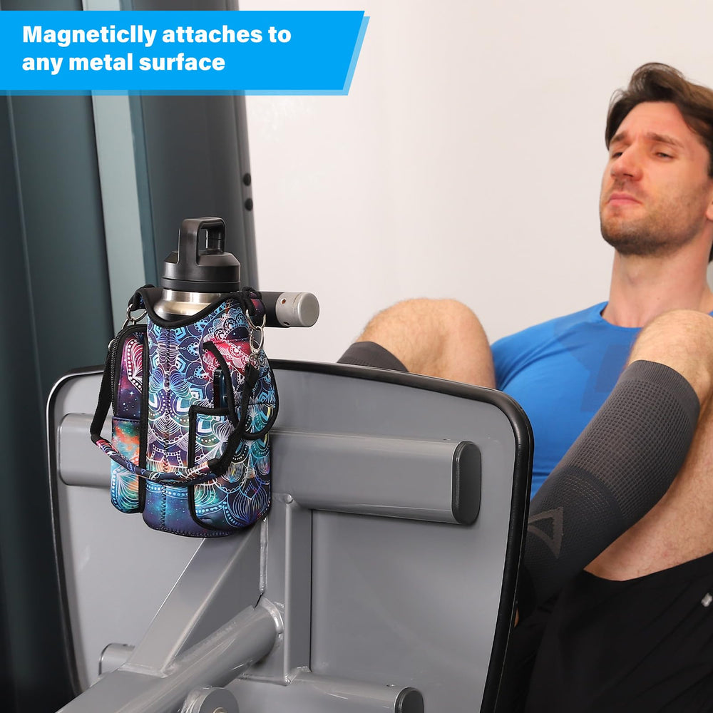 icolor carrier with a bottle inside showing compatible bottle size and stable fit