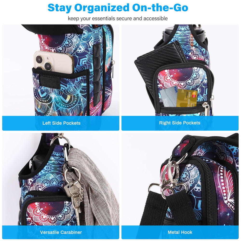 icolor adjustable shoulder strap and handle for comfortable carry and quick grab
