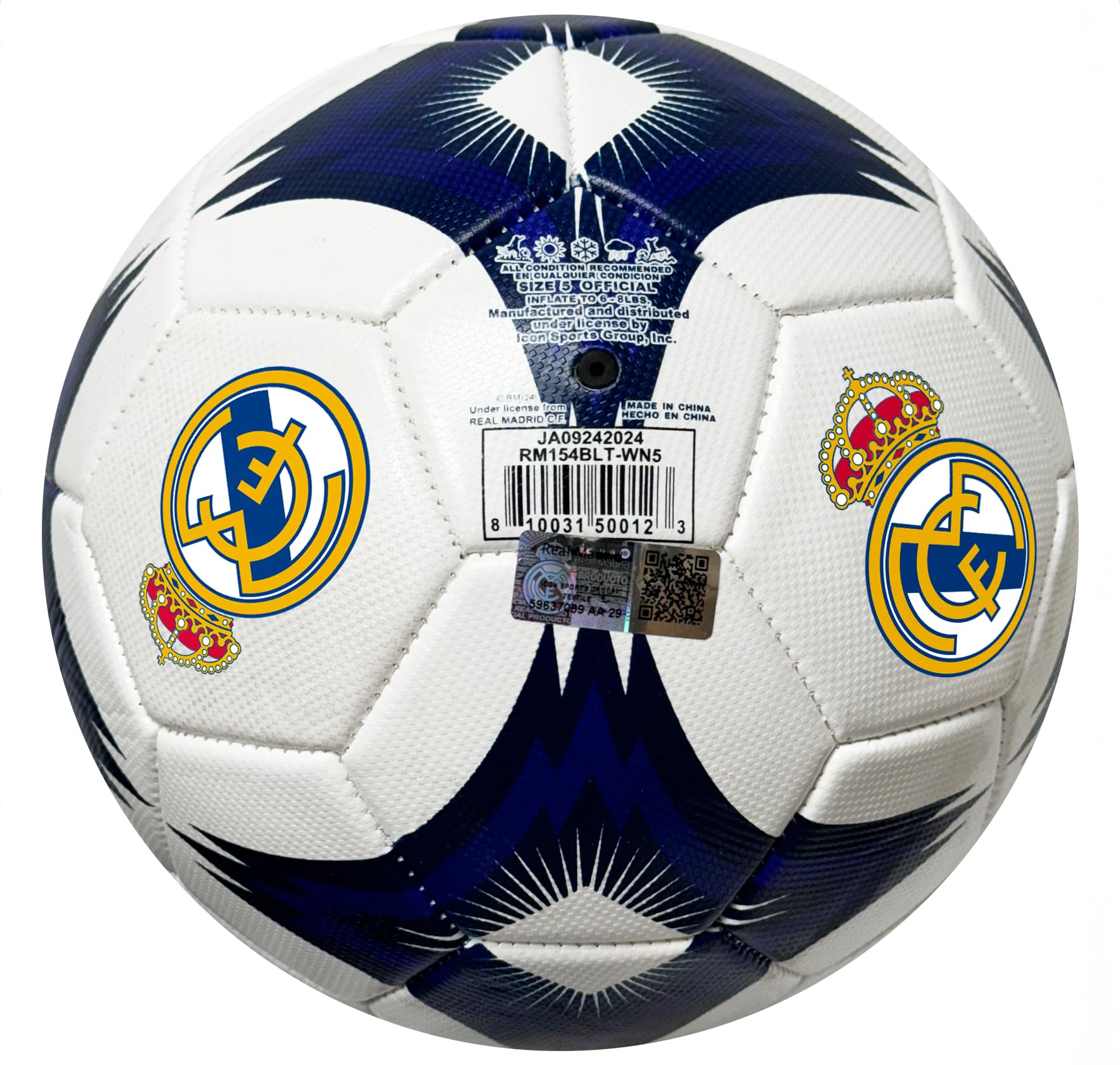 Icon Sports mini size 2 ball held in hand to show scale and skill-training advantage